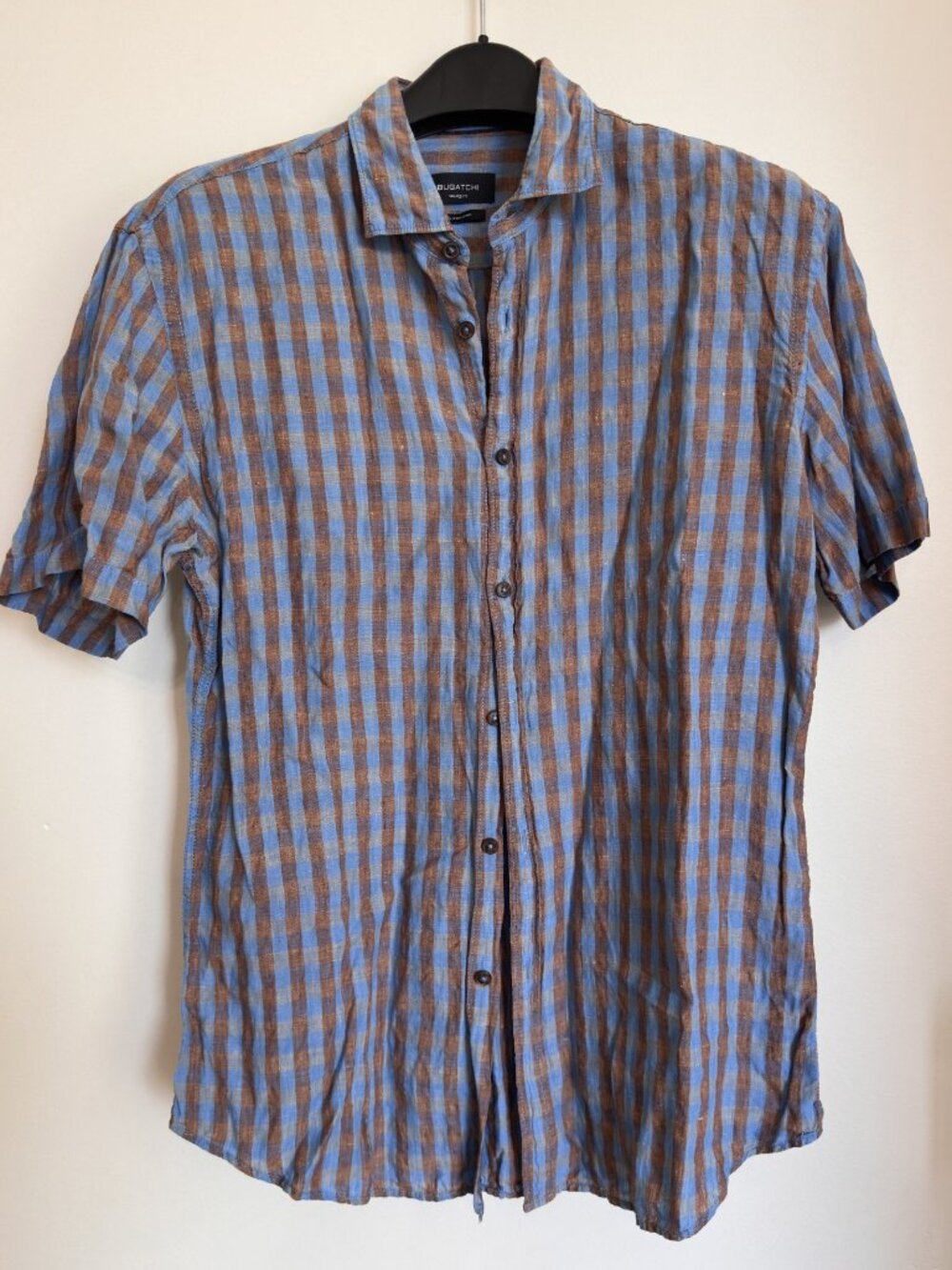 MEN'S BUGATCHI 100% FINE LINEN SHIRT SIZE MEDIUM